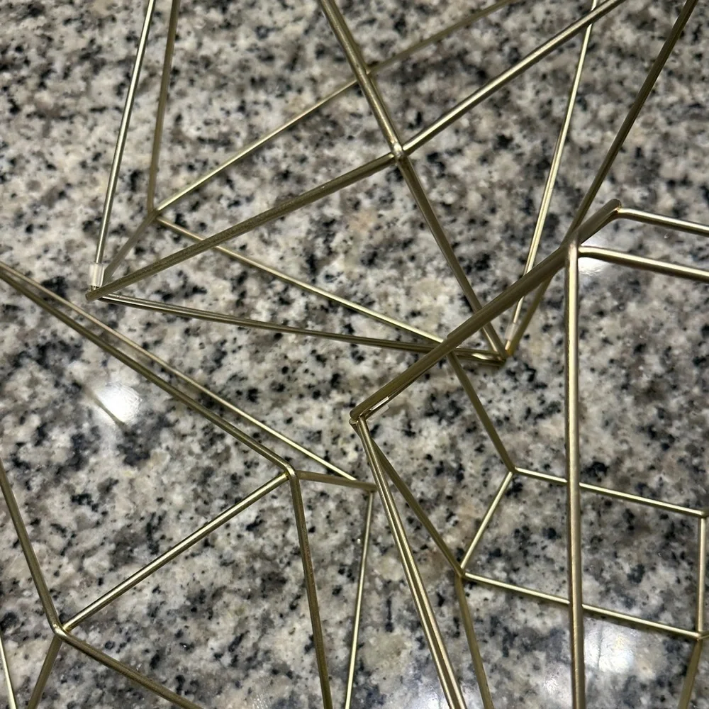 Geometric Gold Wall Decor Set - Picture 4 of 4